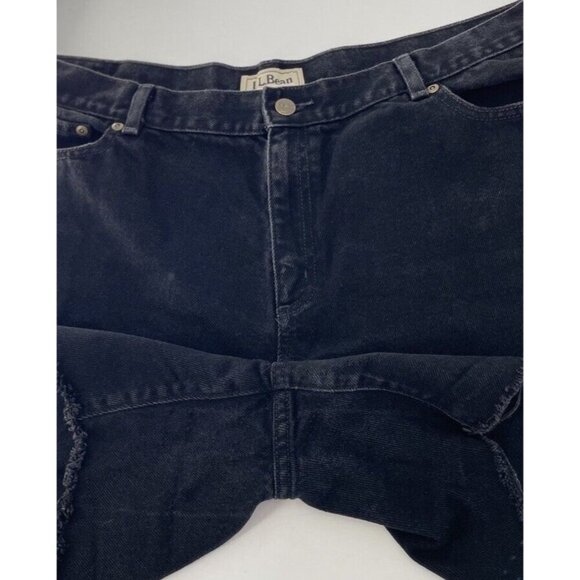 L.L.Bean Plus Size Black Straight Fit Cut Off Raw Hem Shorts Size 20 - Picture 6 of 9